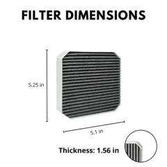 Nispira 2-in-1 Carbon Pre Filter Replacement Compatible with Molekule  Air Purifier Large Room, 2 Packs