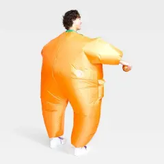 Adult Slam Dunk Pumpkin Halloween Costume Inflatable Suits - Hyde and EEK! Boutique&trade; Orange One Size Fits Most