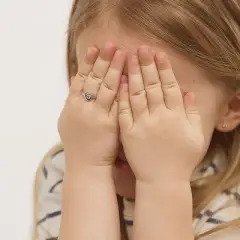 Girl's Monogram Heart Sterling Silver Ring - In Season Jewelry