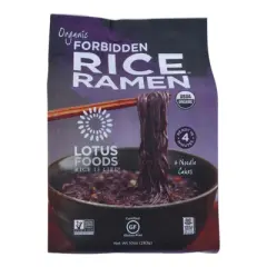 Lotus Foods Forbidden Rice Ramen 4 Noodle Cakes - Case of 6/10 oz