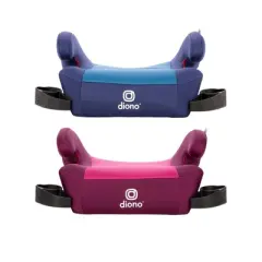 Diono Solana 2 No Latch Pack of 2 Backless Booster Car Seats, Pink/Blue