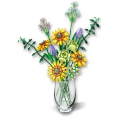 Contixo BK04 Sunflower Bouquet Floral Collection Building Block Set - 975 PCS
