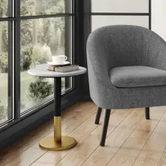 Ryan Marble Side Table White - WyndenHall