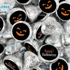 Halloween Candy Party Favors Chocolate Hershey's Kisses by Just Candy - Jack O Lanterns