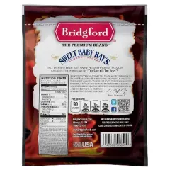 Bridgford Sweet Baby Ray&rsquo;s Beef Jerky Honey BBQ 3.25 oz - Ready-to-Eat High Protein Jerky for Midday Energy Boost or a Post Workout Snack
