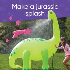 HearthSong Gigantic 7 Foot Inflatable Dino Sprinkler for Outdoor Active Water Play