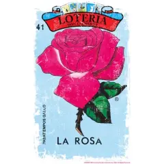 Women's Loteria La Rosa Card Number 41 Distressed T-Shirt
