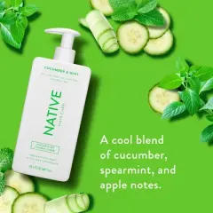 Native Vegan Cucumber & Mint Natural Volume Conditioner, Clean, Sulfate, Paraben and Silicone Free - 16.5 fl oz