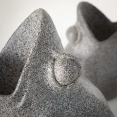 13.25"H Sullivans Tongue-In-Cheek Frog Planters Set of 2, Gray