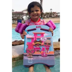 Floatation iQ Swimming Pool Training Fitness Exercise UV Resistant Foam Paddle Kickboard Toy for Youths, BFFS Graphic Print