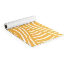 Little Dean Yellow mustard boho stripe (6mm) 70" x 24" Yoga Mat - Society6