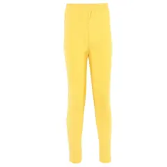 Touched by Nature Baby, Toddler, Big Kids and Youth Girl Organic Cotton Leggings 4pk, Lemon Tree