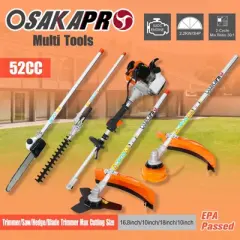 Multi-Functional Trimming Tool With String Trimmer Brush Cutter Pole Saw Full Crank Shaft Design 56CC 2-Cycle Garden Tool