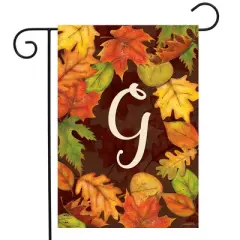 Briarwood Lane Fall Garden Flag 12x18 For Outdoor Fall Leaves Monogram Letter G For Fall Garden Flag Flags For Outside