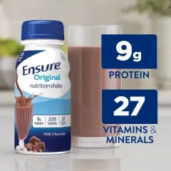 Ensure Original Nutrition Shake, Milk Chocolate, 8 oz, Case of 24