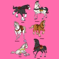 Girl's Disney Horses Diagram Crop T-Shirt