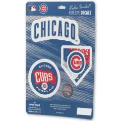 MLB Chicago Cubs Sticker Decal - 3pk: Vinyl Wall Sign Panels