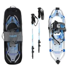 Yukon Charlie's Advanced 8x25 Womens and 9x30 Mens Snowshoe Kits w/ Poles & Bag