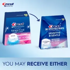 Crest 3DWhitestrips Sensitive + LED Light At-Home Teeth Whitening Kit - 14 Treatments