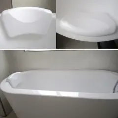 Unique Bargains Waterproof Spa Bath Pillow Cushion Support Head Neck W/ Suction Cups 10.4 Inch x 5.7 Inch White