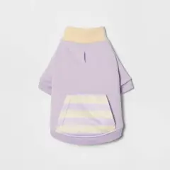 Lightweight Funnel Neck with Stripe Pocket Dog and Cat Sweatshirt - Boots & Barkley&trade; Purple
