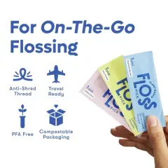 SmartLifeco Individually Wrapped Floss Picks | 50 Pack | Charcoal Infused | Biodegradable Plant Based Dental Picks | Smart Life Co