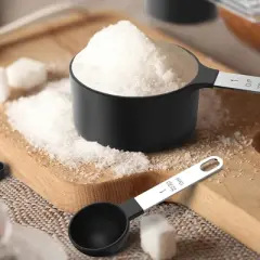 Cheer Collection 10-Piece Measuring Cups & Spoons Set &ndash; Stainless Steel Handles, Nesting Design, Dishwasher Safe, BPA-Free