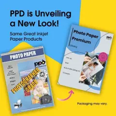 PPD Glossy Photo Paper 8x10" 50 sheets 255 gsm for Inkjet Printers