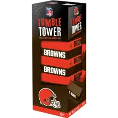 MasterPieces Real Wood Block Tumble Towers - NFL Cleveland Browns