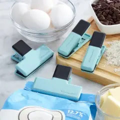 KitchenAid 4pc ABS Kitchen Clip Set Aqua Blue: Kitchen Organizer, Refrigerator Storage, Hand Wash, Lifetime Warranty