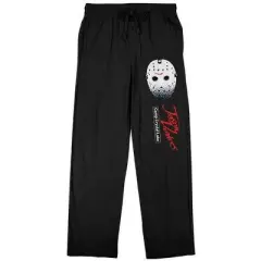Friday the 13th Jason Mask Men's Black Sleep Pajama Pants