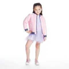 Andy & Evan  Toddler Girls Sparkle Bomber Jacket
