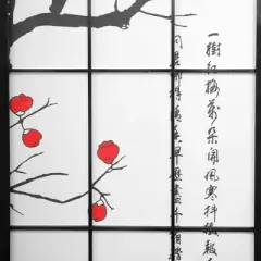 6 ft. Tall Flower Blossom Divider - Black (6 Panels)