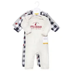 Hudson Baby Infant Boys Cotton Coveralls, Apple Orchard