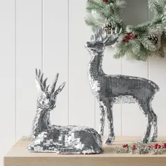 Christmas Silver Standing Deer Decor - Wondershop&trade;