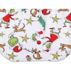 Dr. Seuss The Grinch Allover Festive Max And Grinch Shoulder Crossbody Hobo Bag White