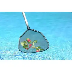 Poolmaster Deluxe Heavy-Weight Aluminum Swimming Pool Leaf Skimmer Net - Premier Collection
