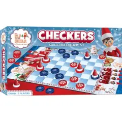 MasterPieces Officially licensed Elf on the Shelf Checkers Board Game for Families and Kids ages 6 and Up