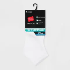 Hanes Performance Women's Cushioned 6pk Ankle Athletic Socks White 5-9