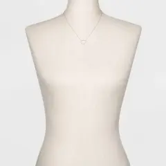 Sterling Silver Pave Cubic Zirconia Circle Chain Necklace - A New Day&trade; Silver/Clear