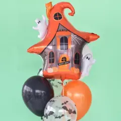 Trick or Treat Street Haunted House Mylar Balloon - Pack of 1 Helium or Air Filled Balloon