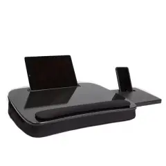 Sofia + Sam Multi Tasking Memory Foam Lap Desk (Black Top) - Supports Laptops Up to 15 Inches