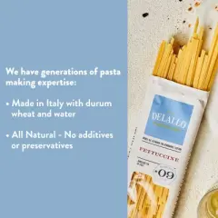 DeLallo Fettuccine Pasta, 16 oz Bag, (8 Pack)