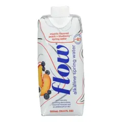 Flow Peach Blueberry Alkaline Spring Water - Case of 12/500 ml