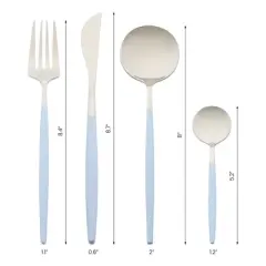 REGALWOVEN Stainless Steel Flatware with Spoons and Forks Set 4 Pieces
