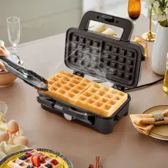 Tangkula 3 in 1 Waffle Maker 1082W Electric Panini Press Grill w/ Non-stick Plates