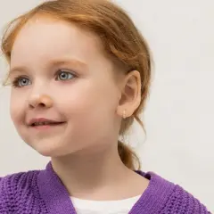 Girls' Clear Cubic Zirconia Huggie Hoop 14k Gold Earrings - In Season Jewelry