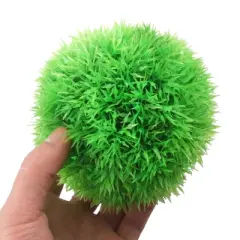 Unique Bargains Aquarium Tank Plastic Moss Marimo Ball Plant Decoration Green 4 7/10" Dia