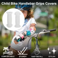 Unique Bargains Child Bike Handlebar Grips Covers 3.94" White 1 Pair