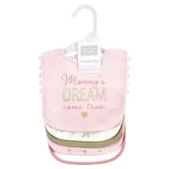 Hudson Baby Infant Girls Cotton Bibs, Dream Come True, One Size